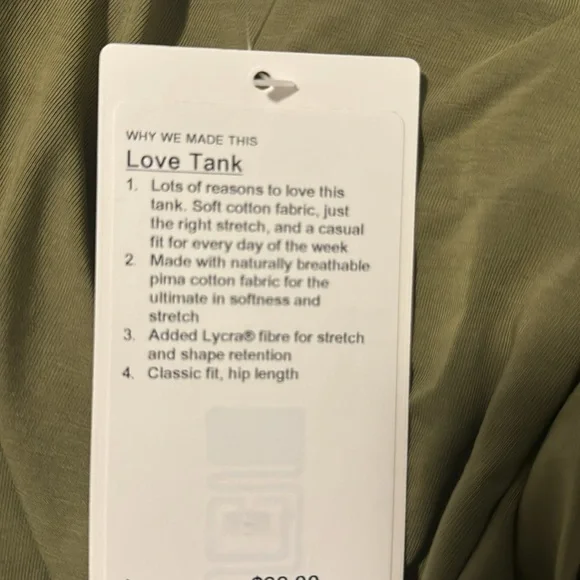 Lululemon Love Tank Top BNWT - Picture 6 of 6